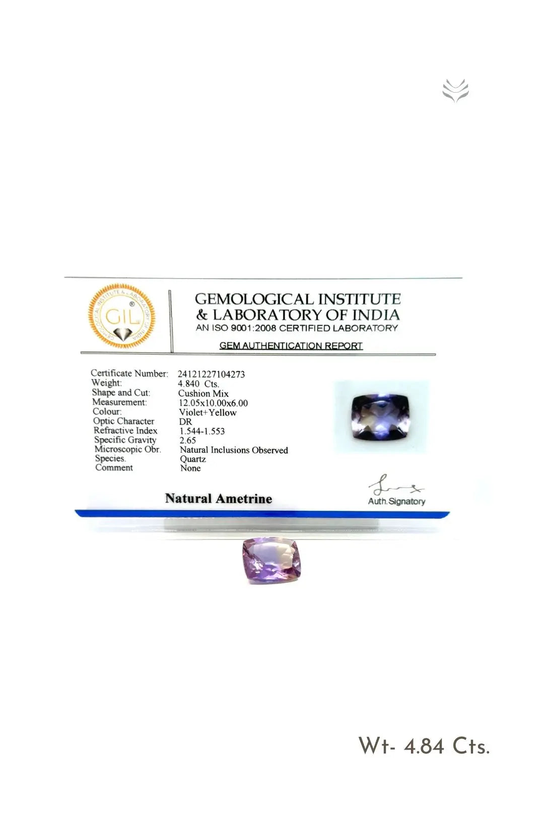 Light-Coded Ametrine - 4.84 Ct 