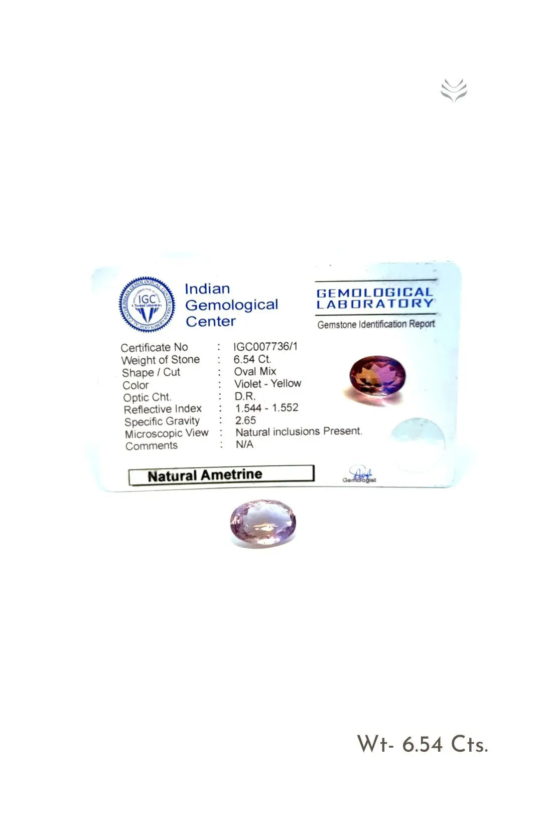 Light-Coded Ametrine - 6.54 Ct 