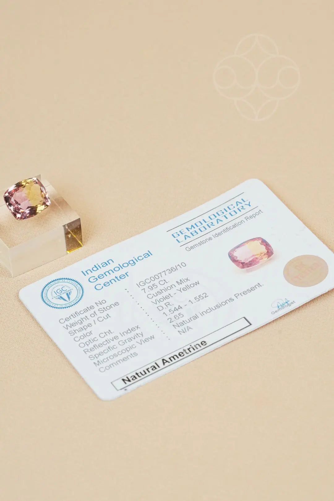 Light-Coded Ametrine - 7.95 Ct 