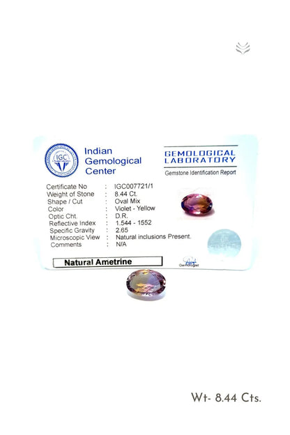 Light-Coded Ametrine - 8.44 Ct 