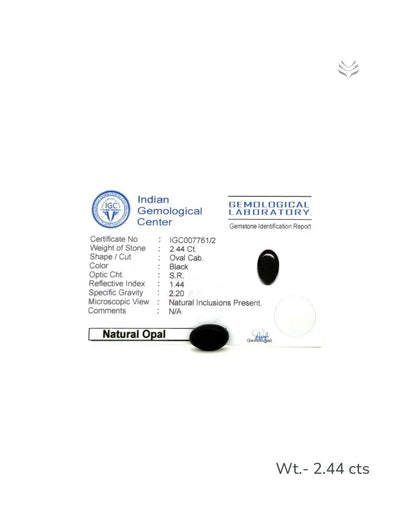 Light-Coded Black Opal - 2.44 Ct 