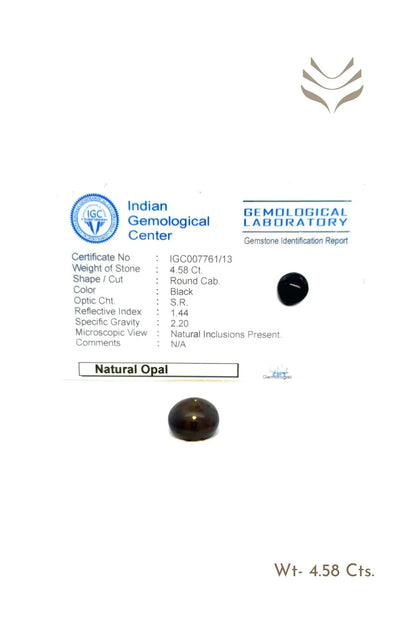Light-Coded Black Opal - 4.58 Ct 