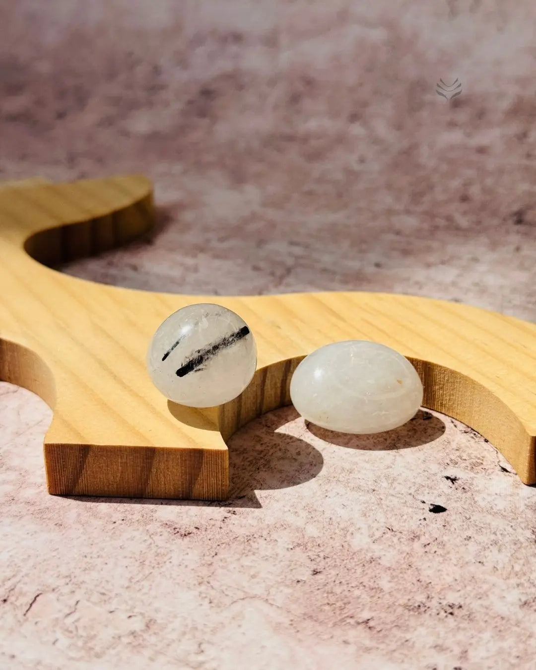 Light-Coded Black Rutile Quartz Tumbles 