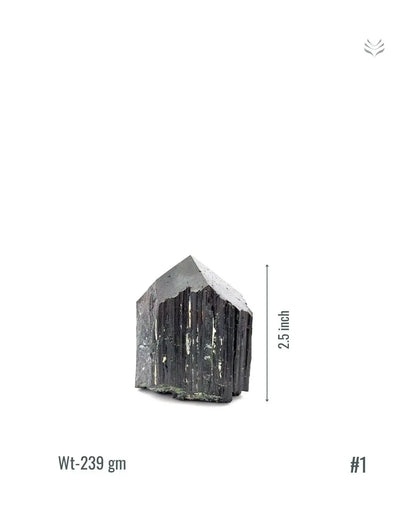 Light-Coded Black Tourmaline Tower- 239 GM #1 