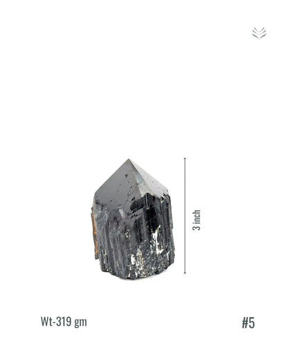 Light-Coded Black Tourmaline Tower- 319 GM #5 