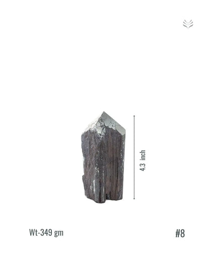 Light-Coded Black Tourmaline Tower- 349 GM #8 