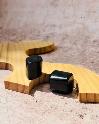 Light-Coded Black Tourmaline Tumbles 