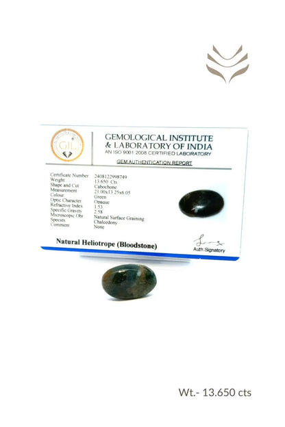 Light-Coded Bloodstone - 13.65 Ct 