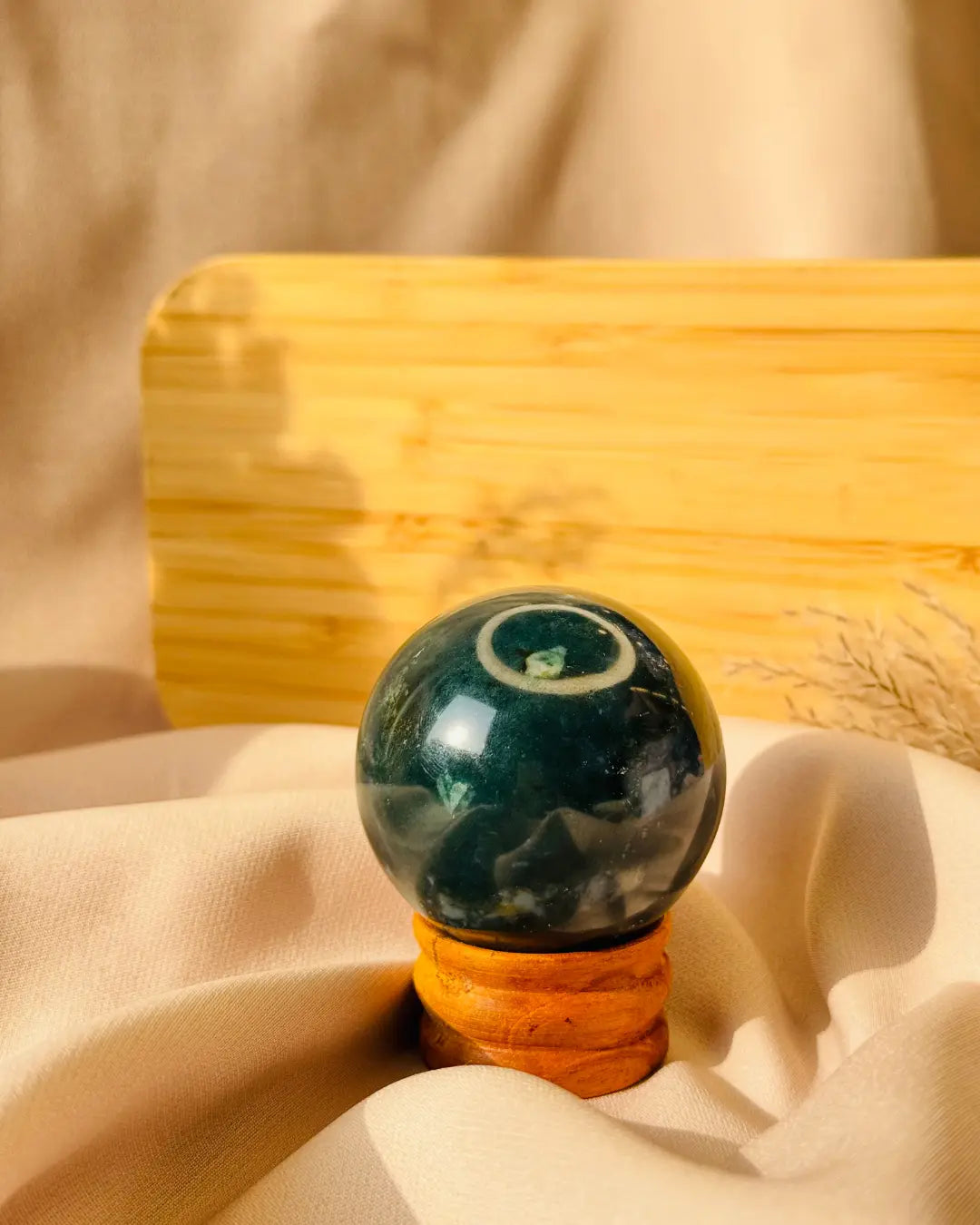 Light-Coded Bloodstone Sphere 