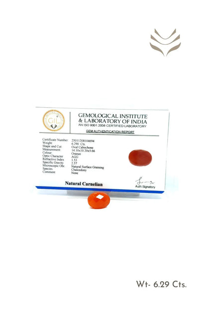 Light-Coded Carnelian - 6.29 Ct 