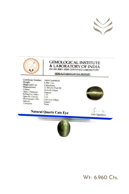 Light-Coded Cats Eye - 6.96 Ct 