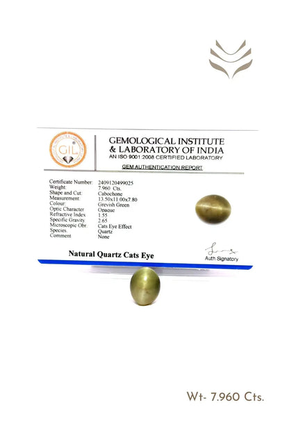 Light-Coded Cats Eye - 7.96 Ct 