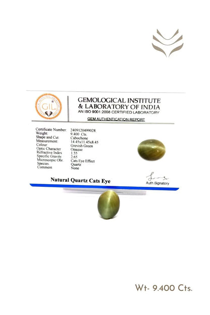 Light-Coded Cats Eye - 9.40 Ct 