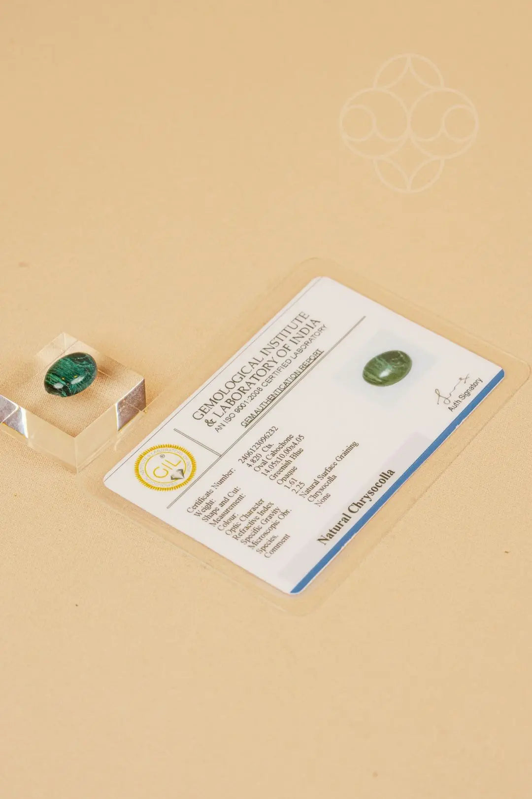 Light-Coded Chrysocolla - 4.82 Ct 