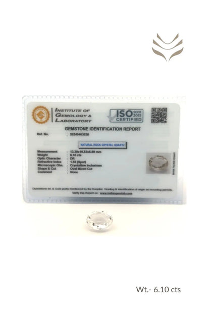 Light-Coded Clear Quartz -  6.10 Ct 