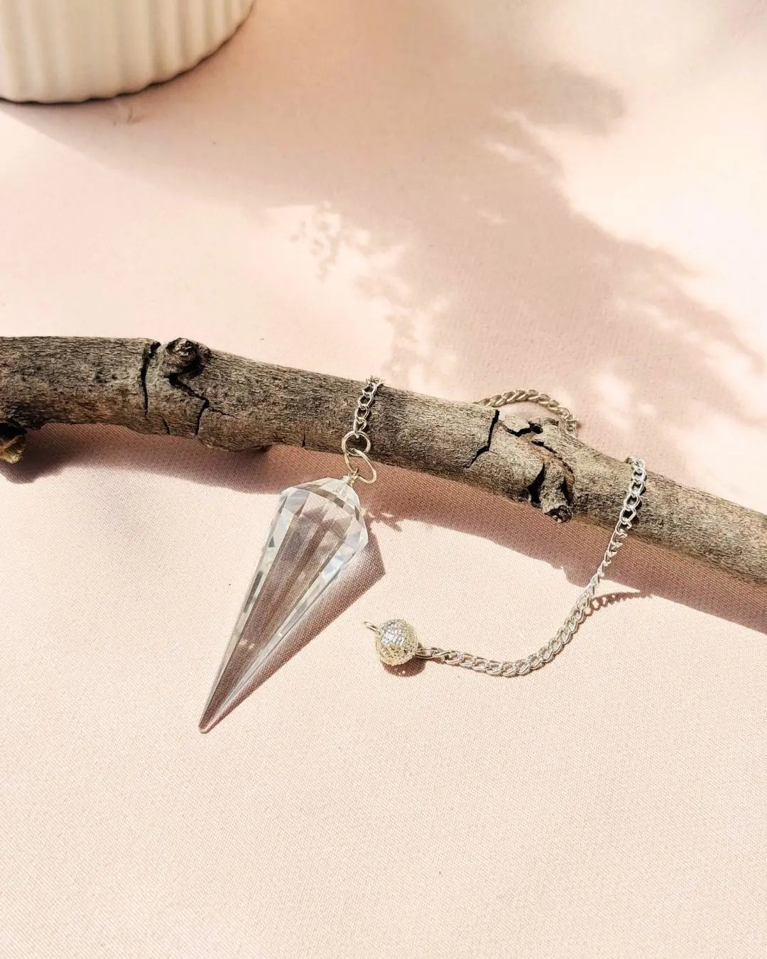 Light-Coded Crystal Pendulum- Clear Quartz 