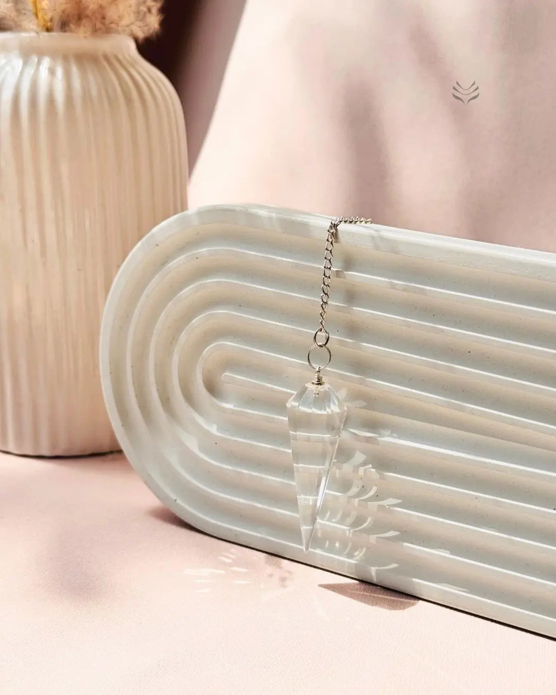 Light-Coded Crystal Pendulum- Clear Quartz 