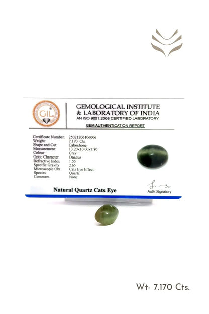Light-Coded Elite Cats Eye - 7.17 Ct 