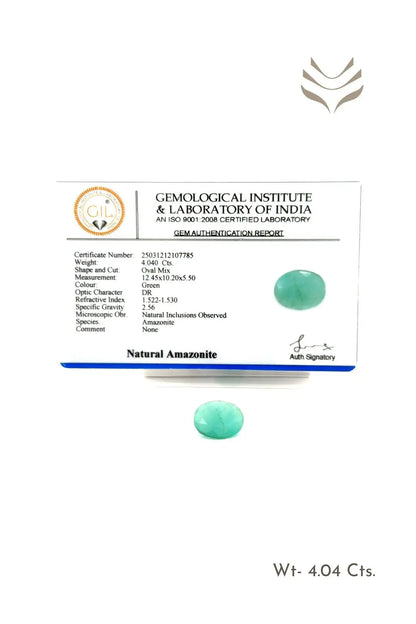 Light-Coded Faceted Amazonite - 4.04 Ct 