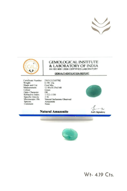 Light-Coded Faceted Amazonite - 4.190 Ct 