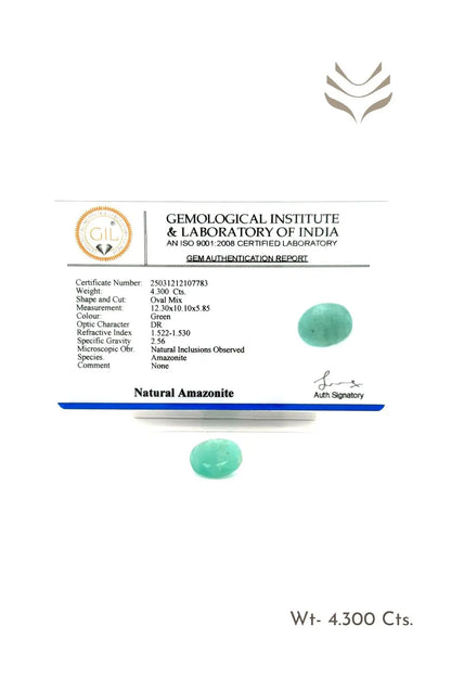 Light-Coded Faceted Amazonite - 4.300 Ct 