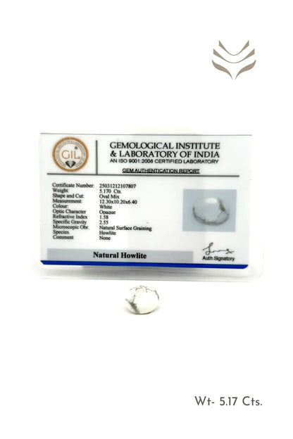 Light-Coded Faceted Howlite- 5.17 Ct 