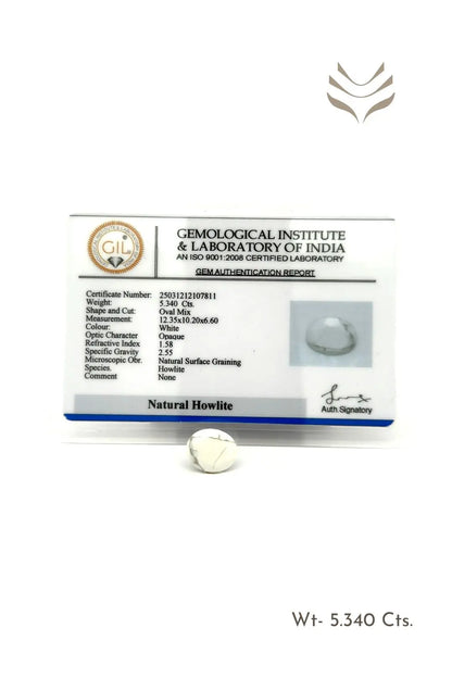 Light-Coded Faceted Howlite- 5.34 Ct 