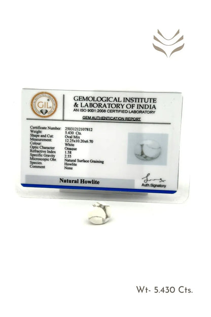 Light-Coded Faceted Howlite- 5.43 Ct 