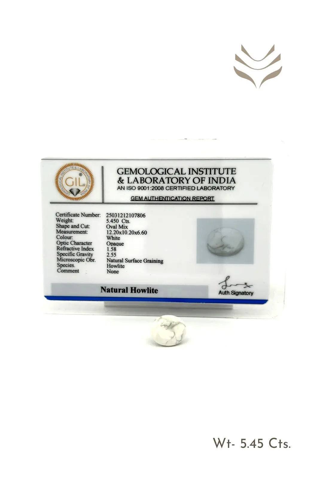 Light-Coded Faceted Howlite- 5.45 Ct 