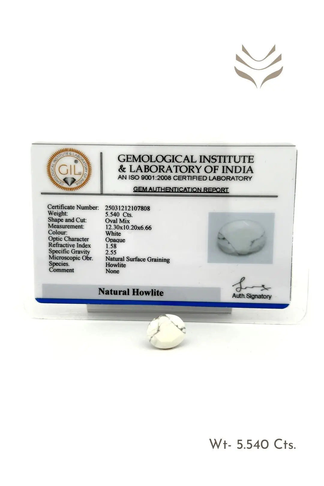 Light-Coded Faceted Howlite- 5.54 Ct 