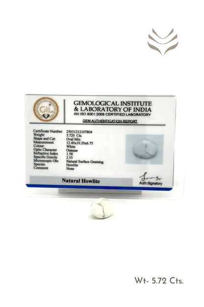 Light-Coded Faceted Howlite- 5.72 Ct 