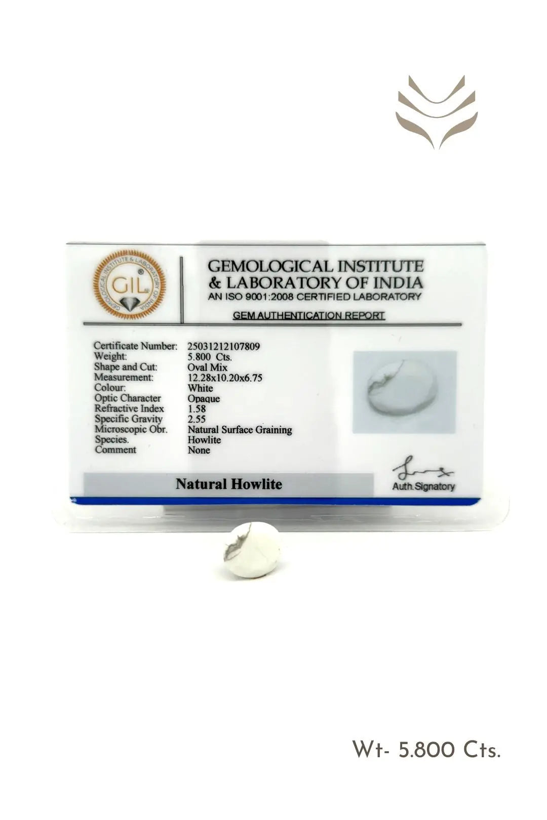 Light-Coded Faceted Howlite- 5.80 Ct 