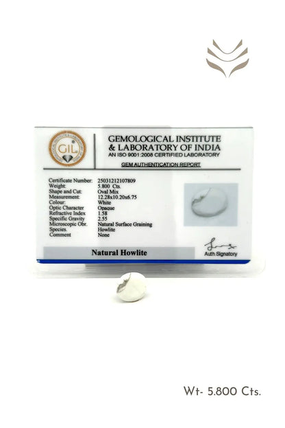 Light-Coded Faceted Howlite- 5.80 Ct 