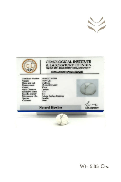 Light-Coded Faceted Howlite- 5.85 Ct 