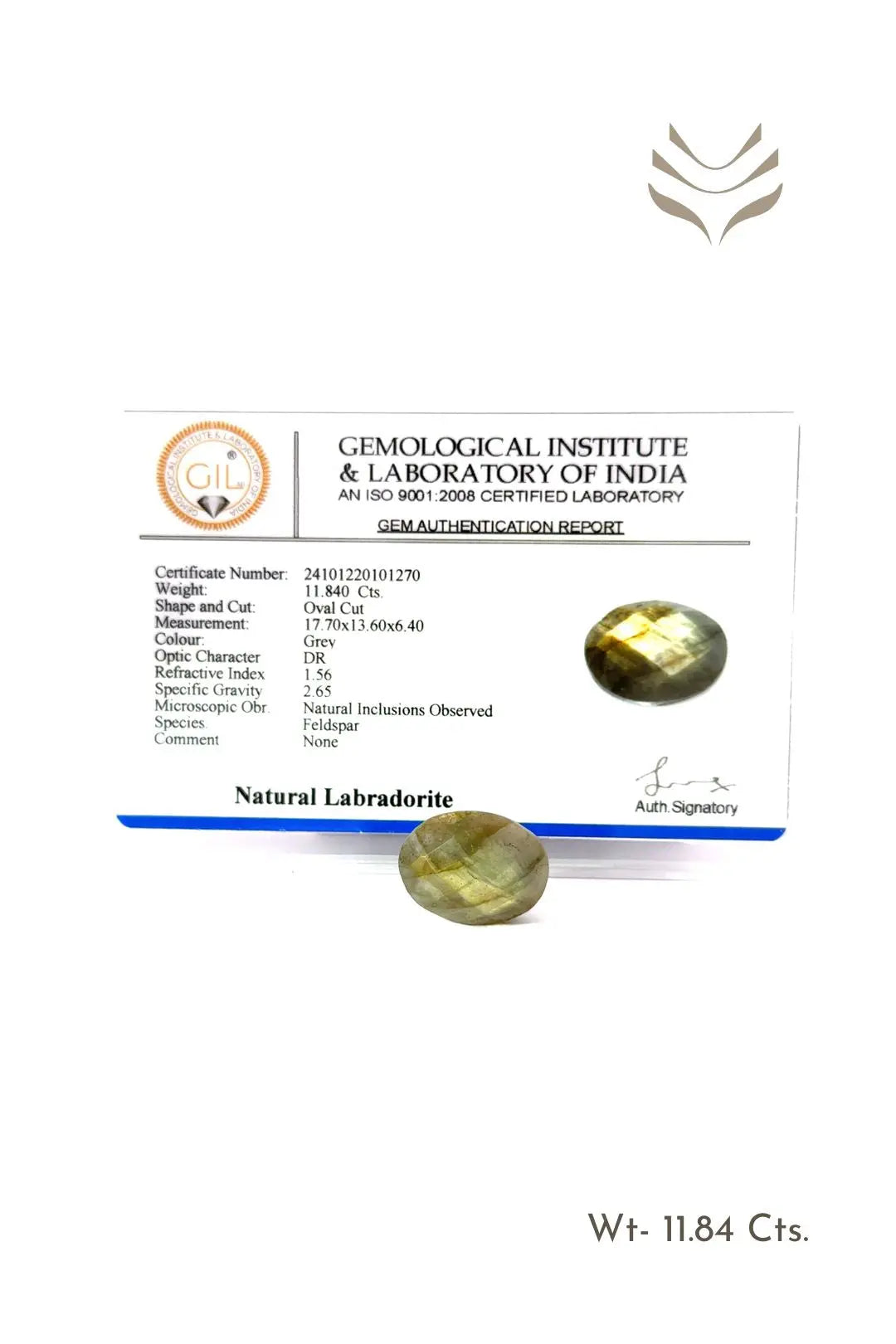 Light-Coded Faceted Labradorite- 11.84 Ct 