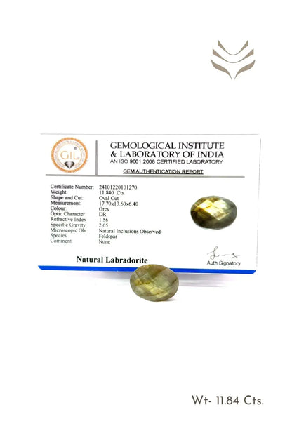 Light-Coded Faceted Labradorite- 11.84 Ct 