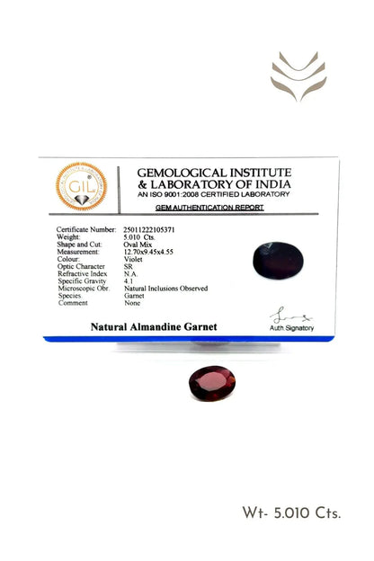 Light-Coded Garnet - 5.01 Ct 