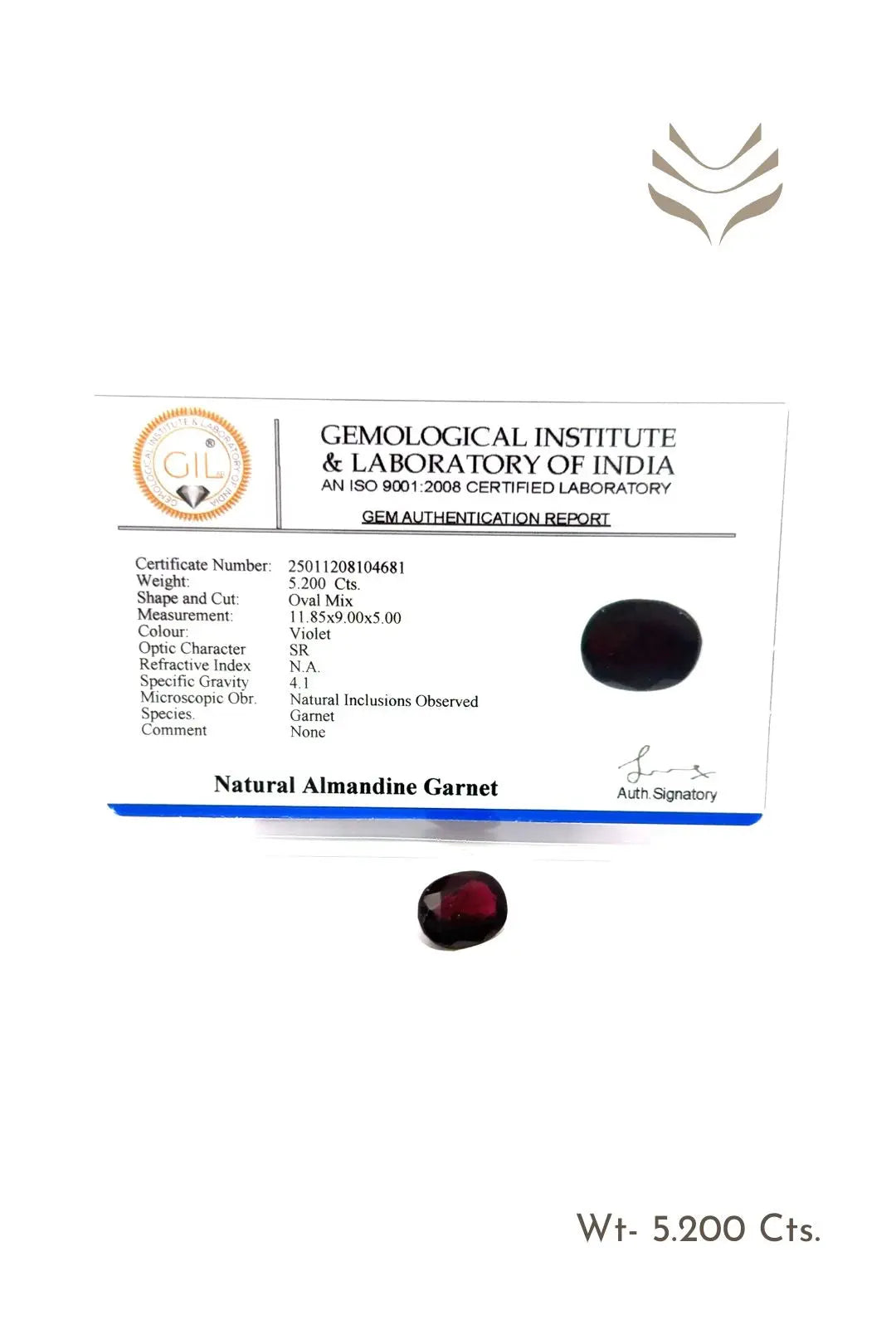Light-Coded Garnet - 5.2 Ct 