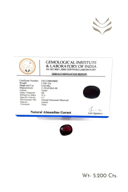 Light-Coded Garnet - 5.2 Ct 