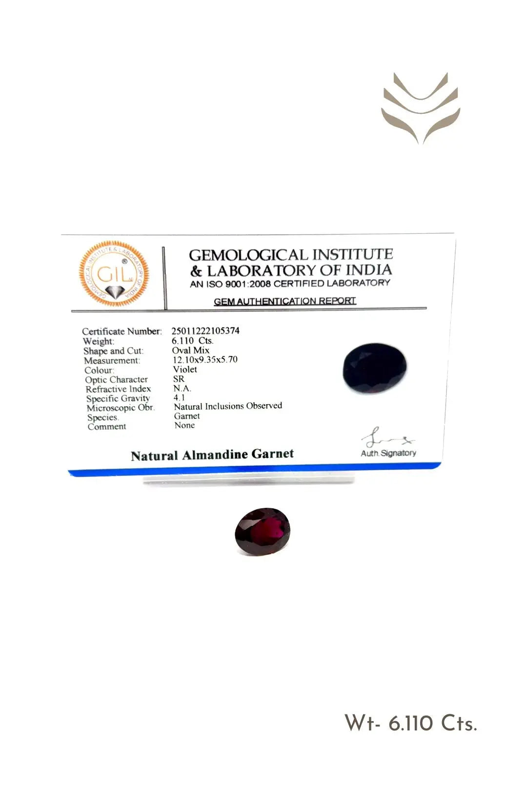 Light-Coded Garnet - 6.11 Ct 