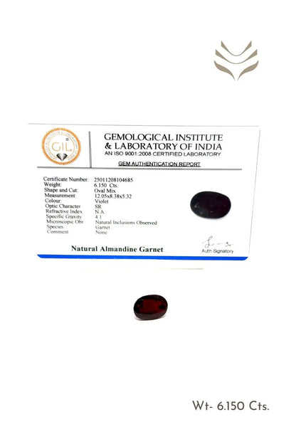 Light-Coded Garnet - 6.15 Ct 