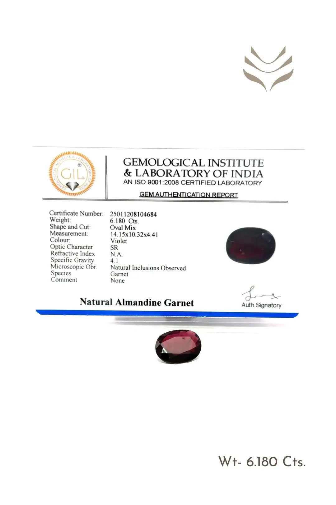 Light-Coded Garnet - 6.18 Ct 