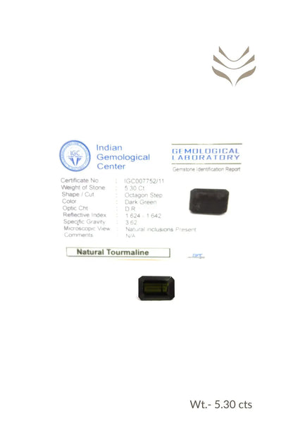 Light-Coded Green Tourmaline- 5.30 Ct 