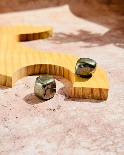 Light-Coded Iron Pyrite Tumbles 