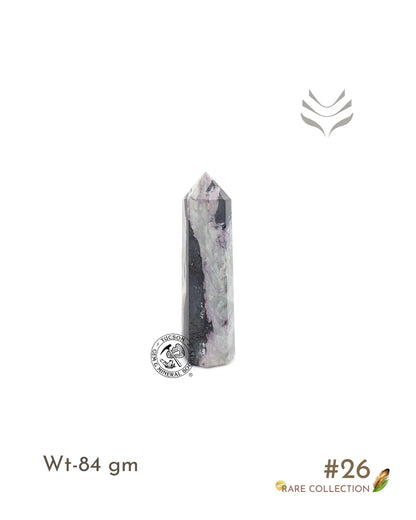 Light-Coded Kammererite Point - Illusion of waterfall #26 