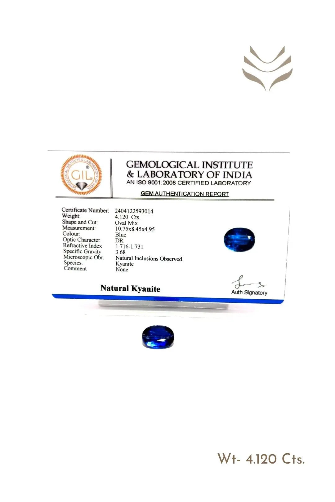Light-Coded Kyanite - 4.12 Ct 