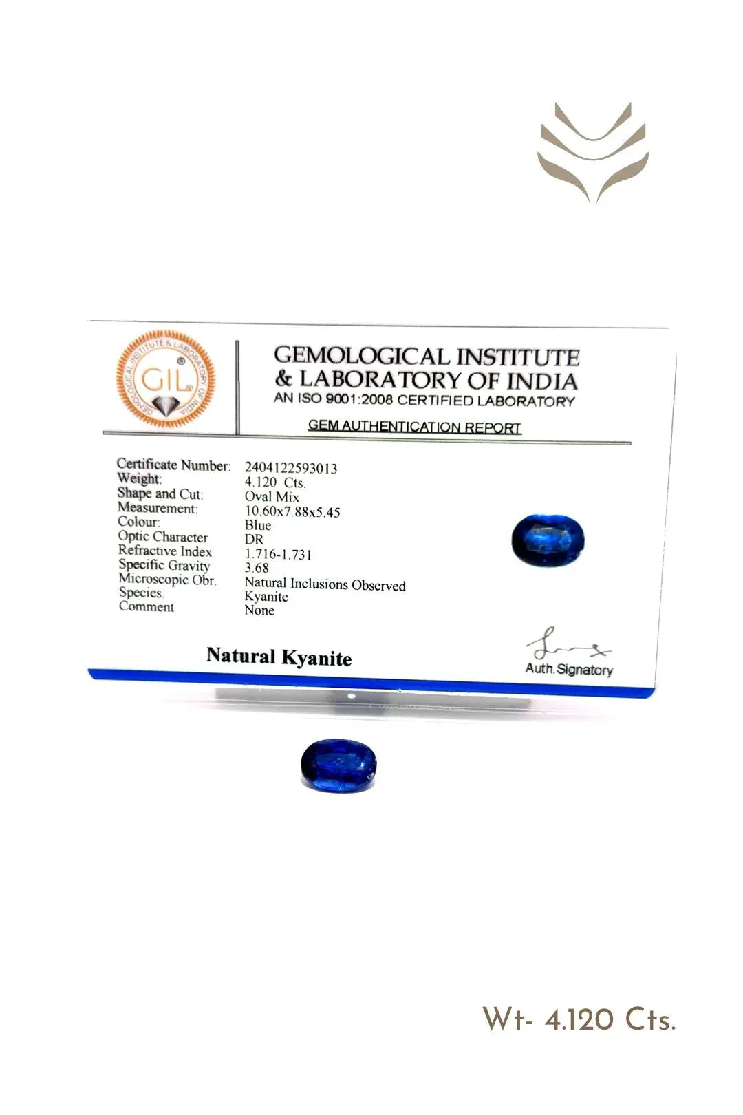 Light-Coded Kyanite - 4.12 Ct 