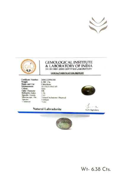 Light-Coded Labradorite- 6.38 Ct 