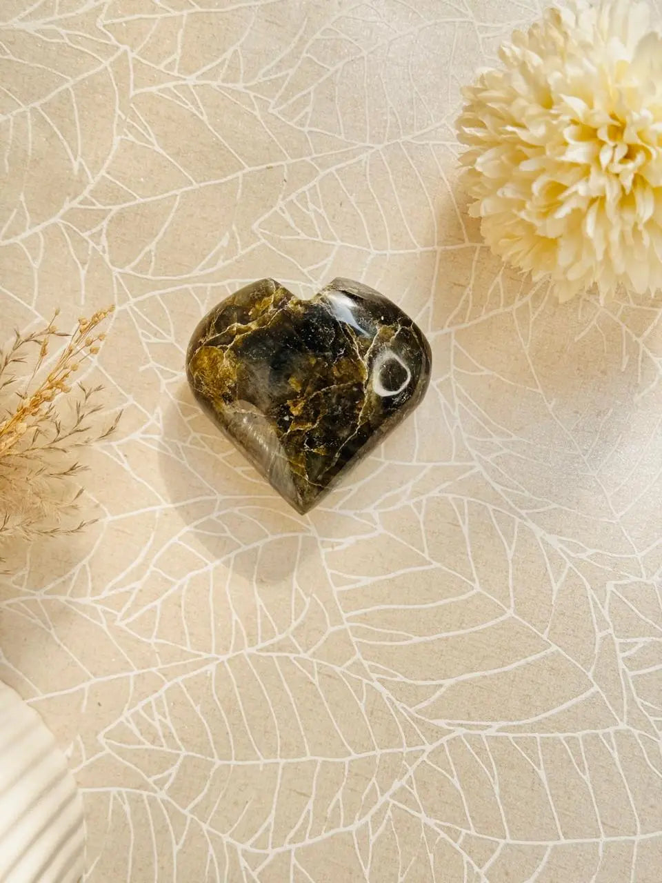 Light-Coded Labradorite Heart 