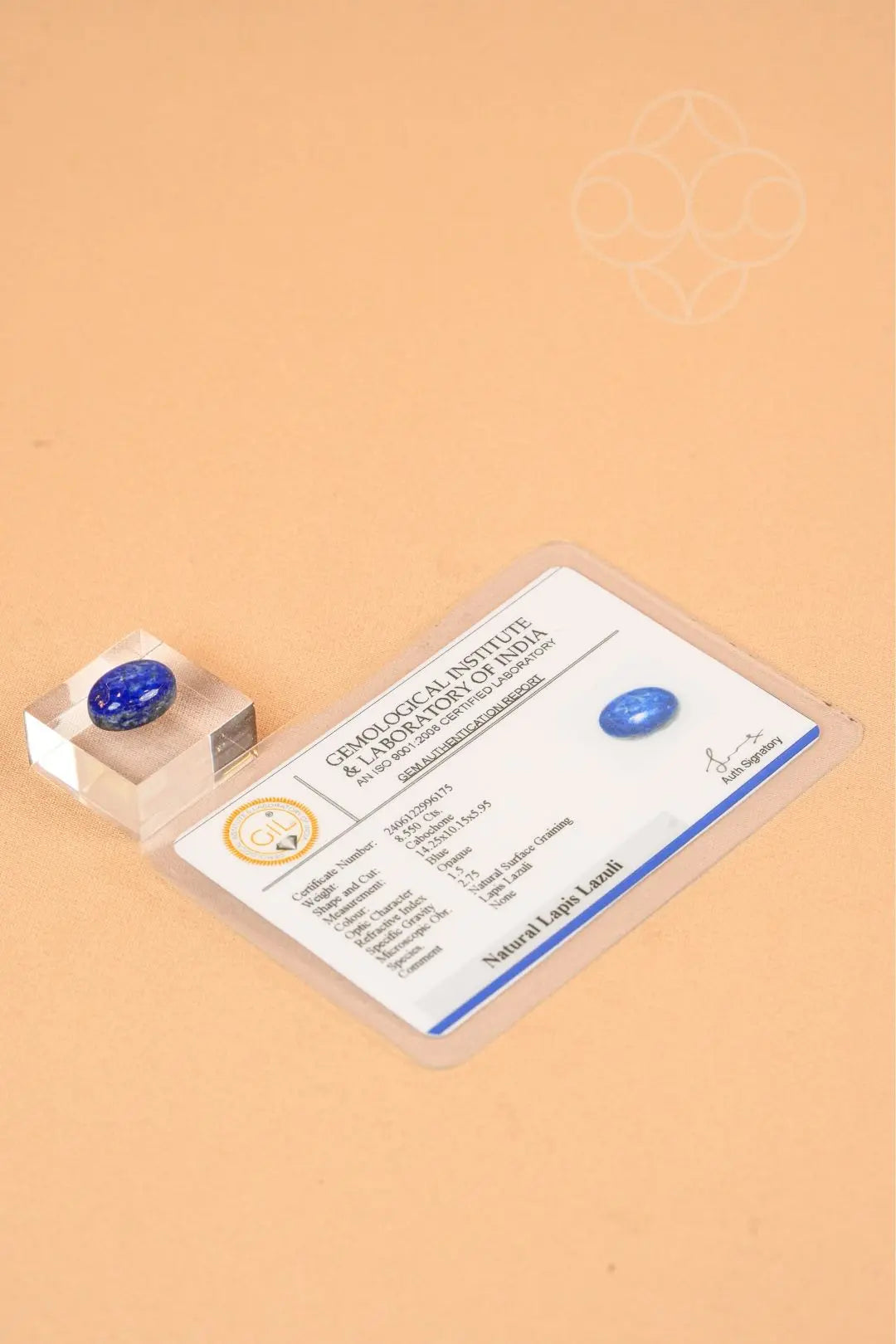 Light-Coded Lapis Lazuli - 8.55 Ct 